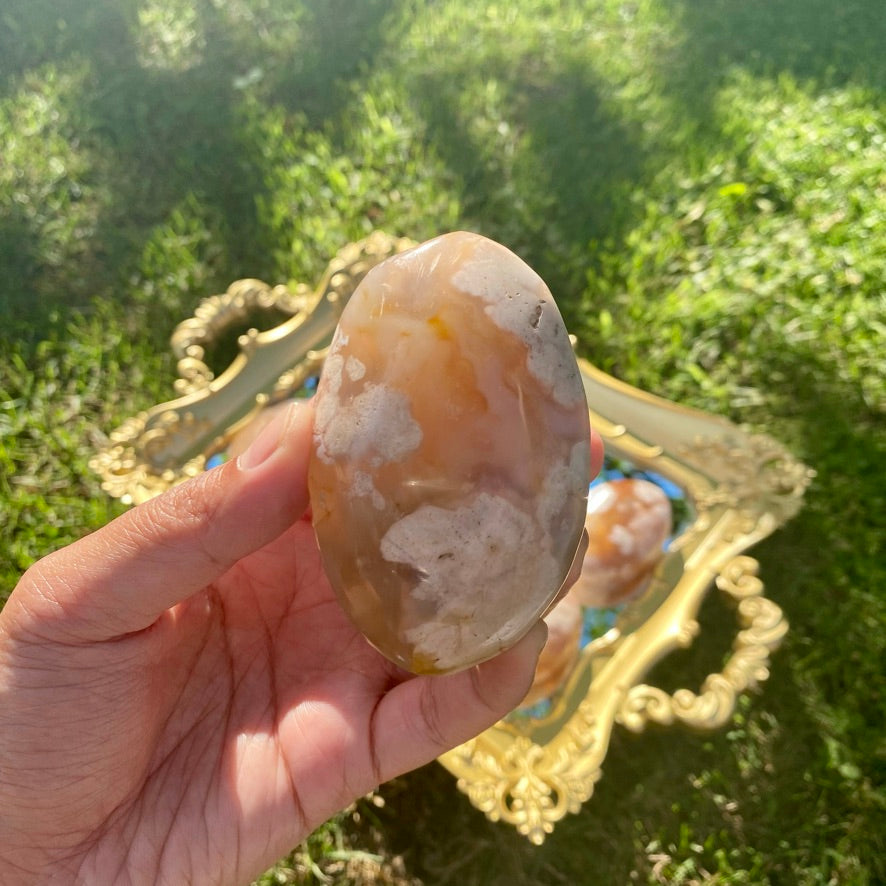 Extra Large Flower Agate Palmstone