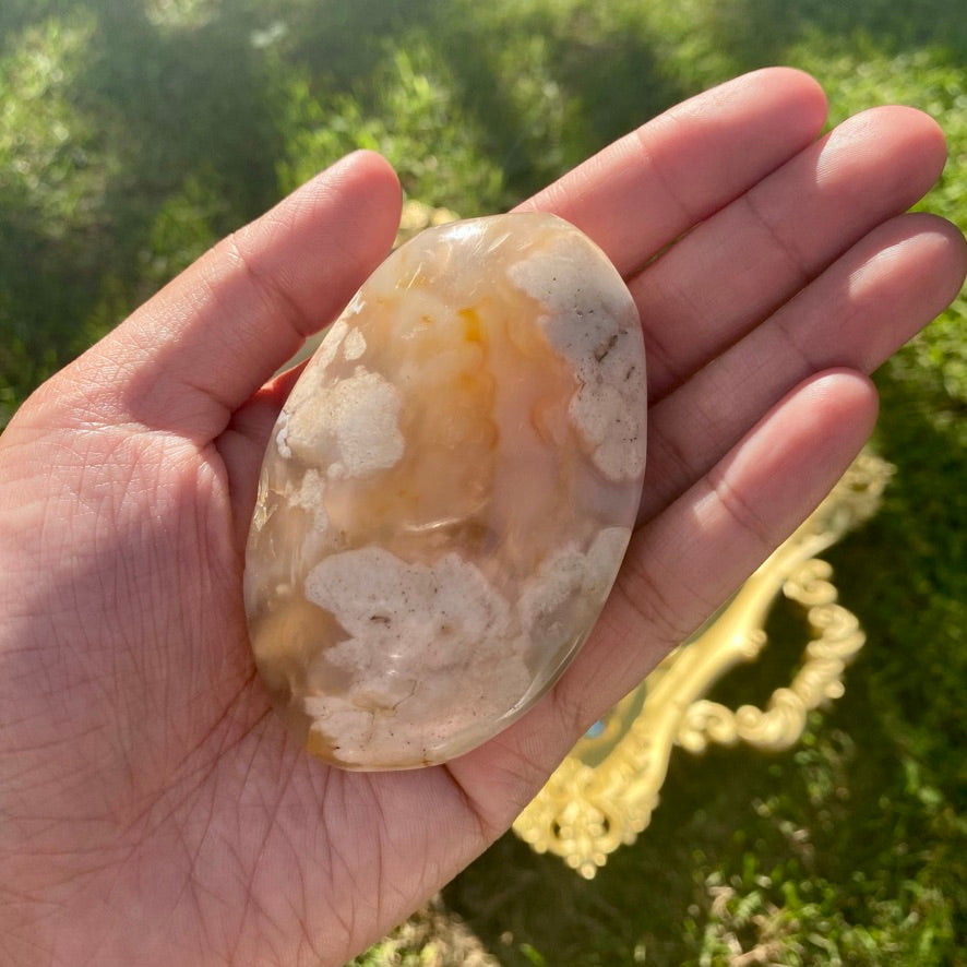 Extra Large Flower Agate Palmstone