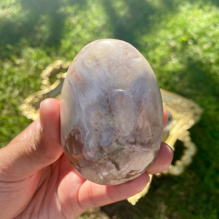 Extra Large Flower Agate Palmstone