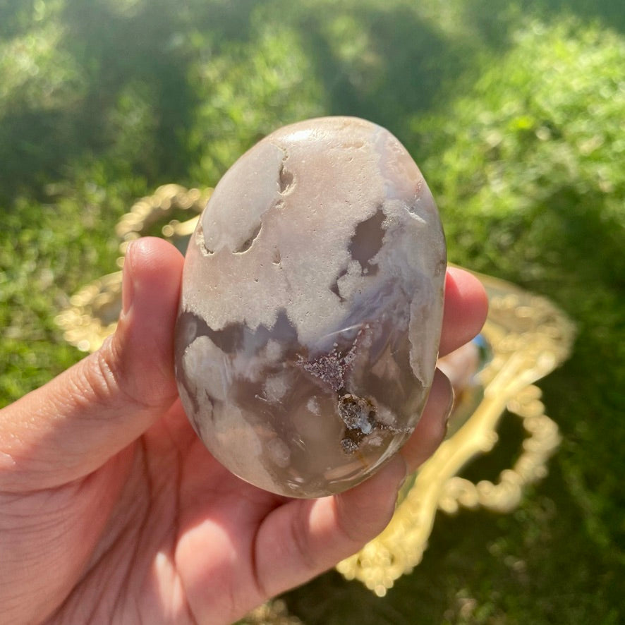 Extra Large Flower Agate Palmstone