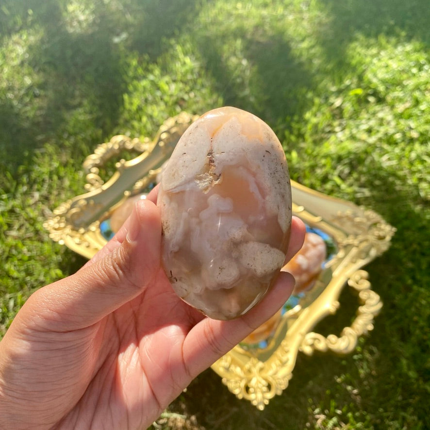 Extra Large Flower Agate Palmstone