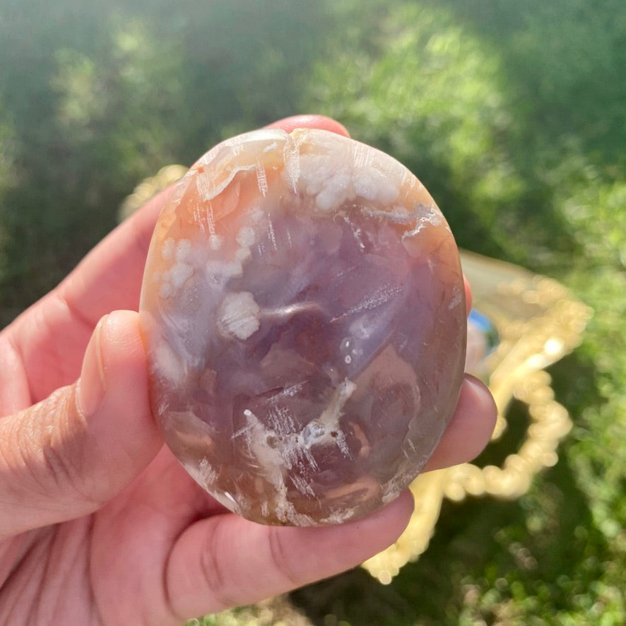 Extra Large Flower Agate Palmstone