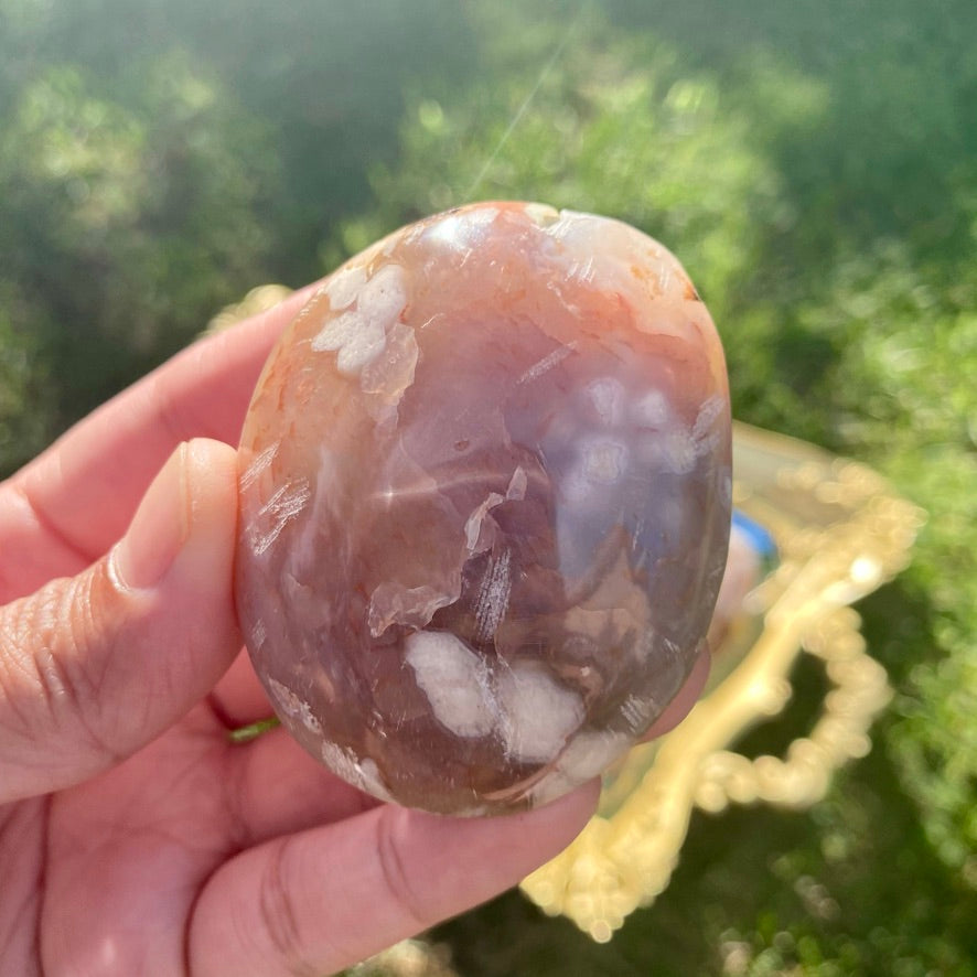 Extra Large Flower Agate Palmstone