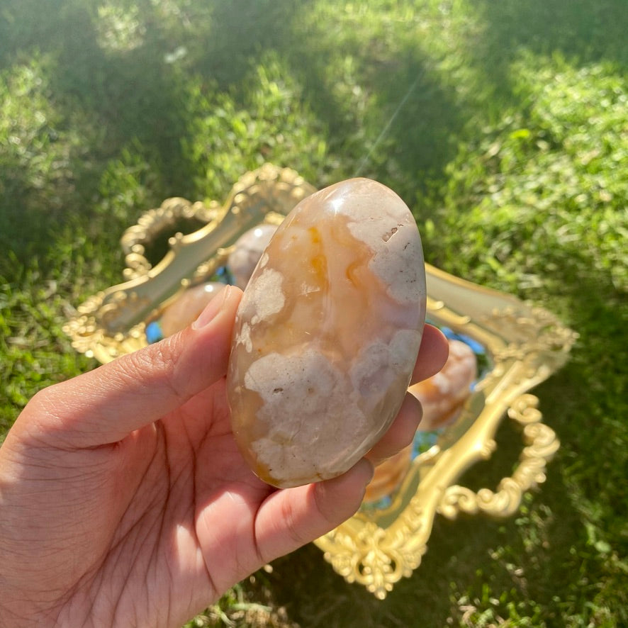 Extra Large Flower Agate Palmstone