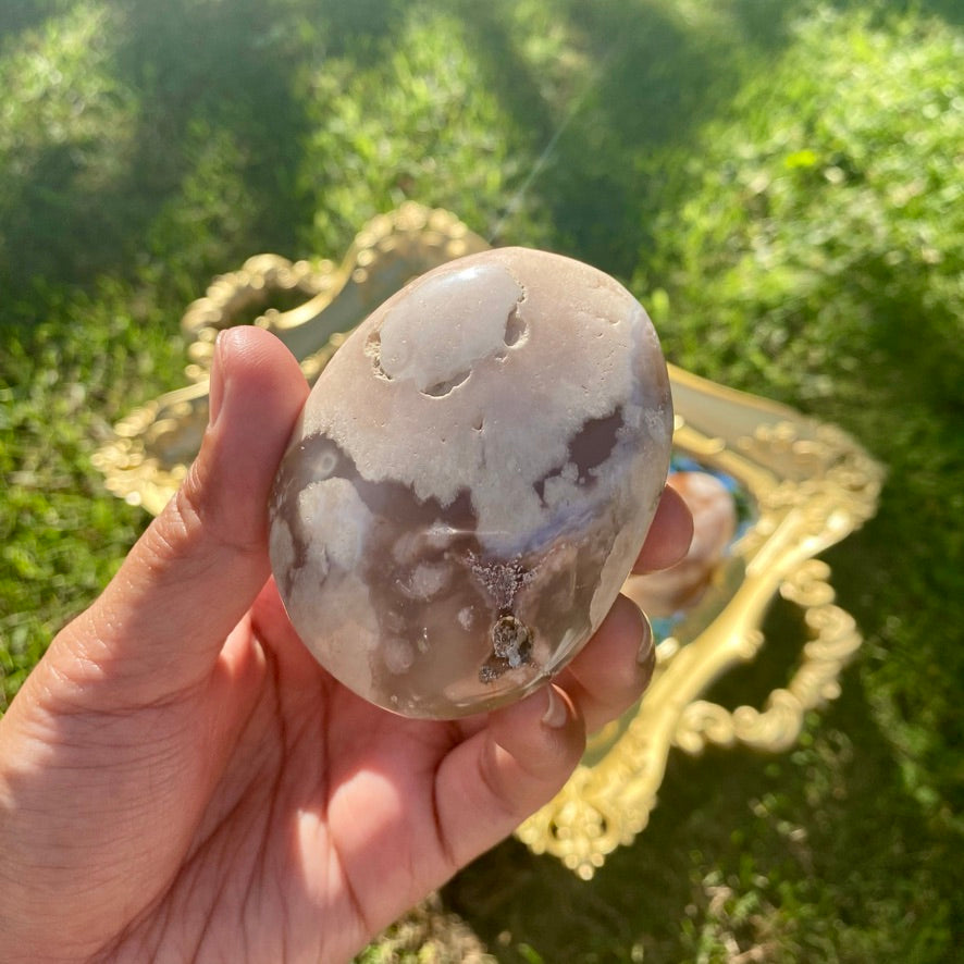 Extra Large Flower Agate Palmstone