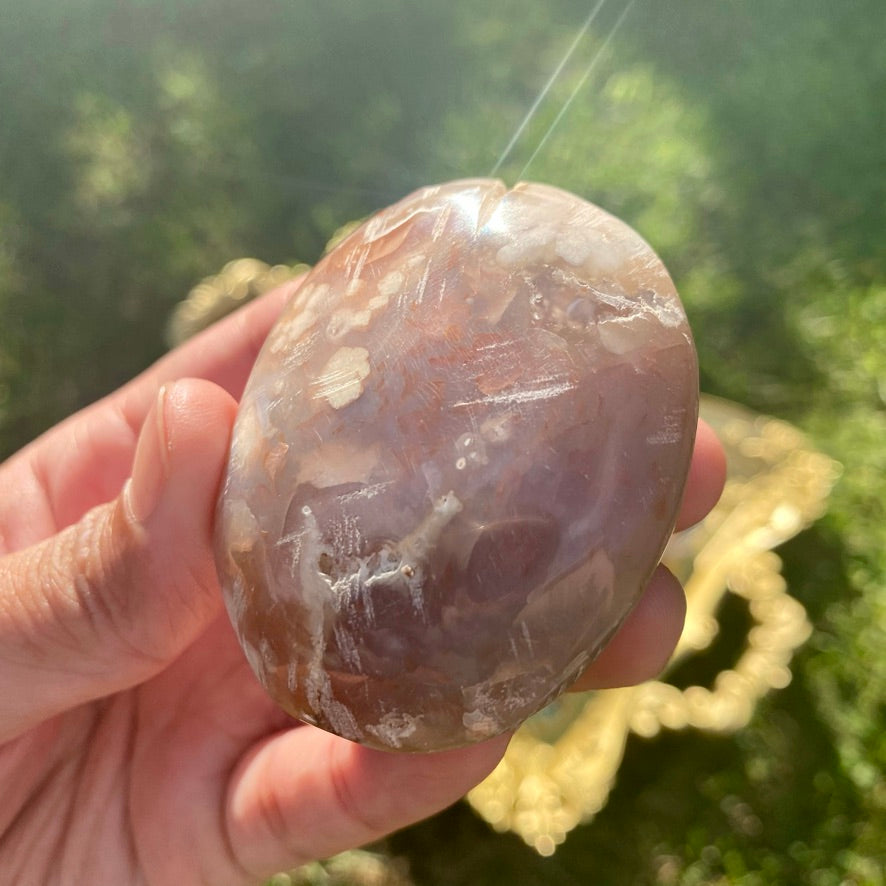 Extra Large Flower Agate Palmstone